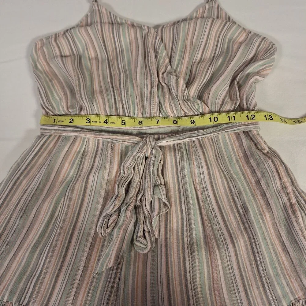 American Eagle Multicolor Striped Sleeveless Romper Beachy Cottagecore Size S